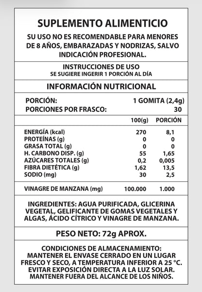 Gomitas de vinagre de manzana.